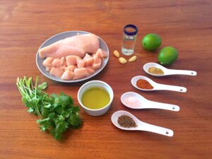 KitchAnnette Promising Drunk Chicken - chicken kebabs with hot honey glaze Ingredients 1